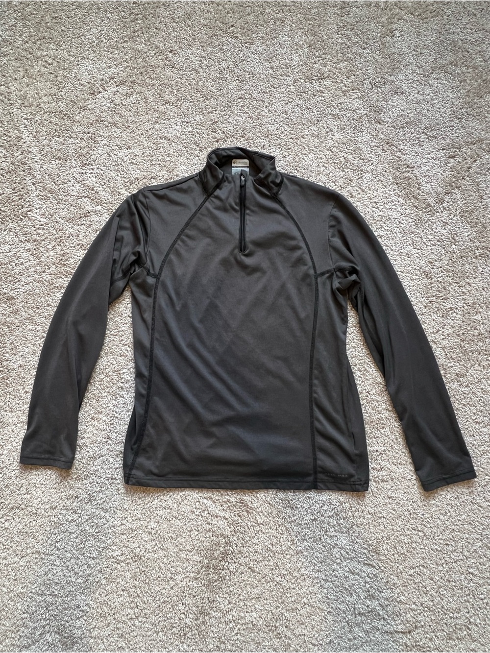 Columbia Titanium Omni-Wick Gray Quarter Zip Outdoor Hiking Pullover Gorpcore S